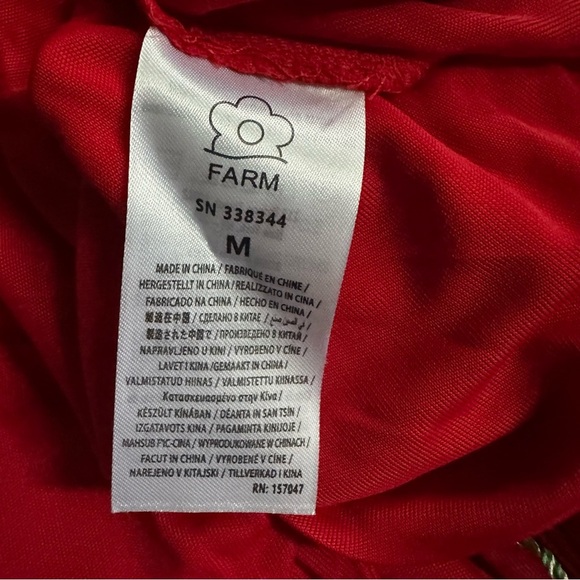 NWT Farm Rio Twisted Cup Midi Red Dress - Size Medium - Picture 9 of 10